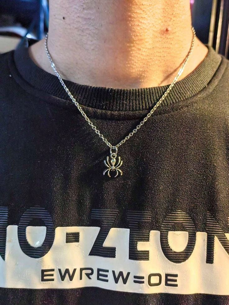 Spider silver chain necklace 🕷️