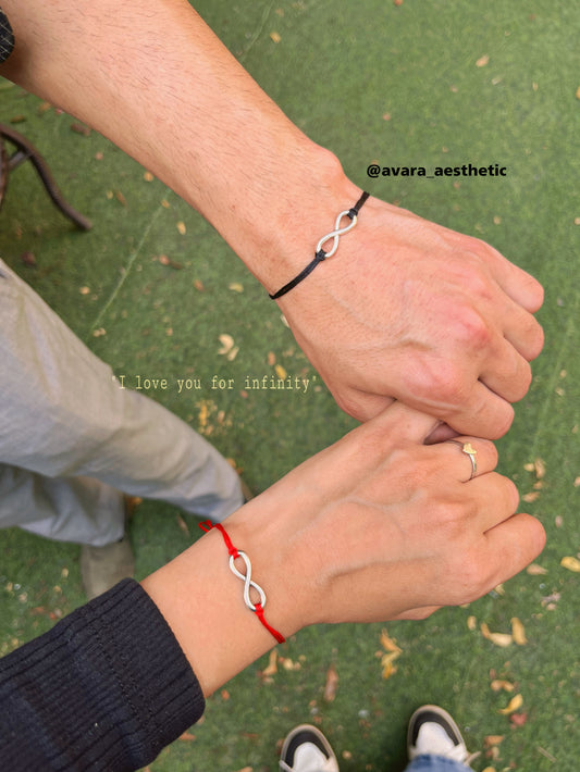 Infinity thread adjustable bracelets for couple