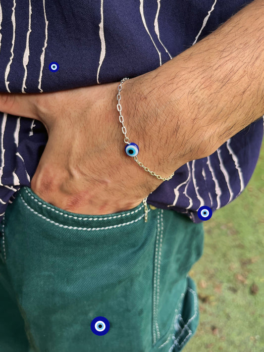 Evil eyes chain bracelet for him 🧿✨🫧🌷(the bracelet is adjustable)