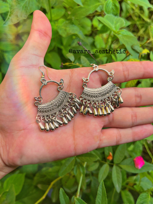 Silver oxidised jhumka earrings ✨💞