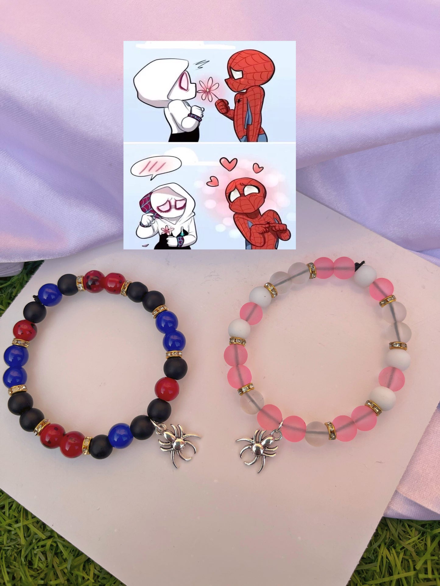 Spiderverse 2.0 bracelets combo (set of two bracelets as shown)🕷️♥️💖