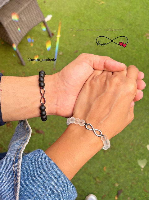 Infinity Love Forever Bracelets♾️❤️( Set of two bracelets as shown )