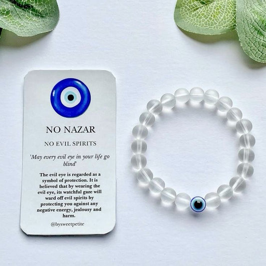 Transparent evil eyes bracelet