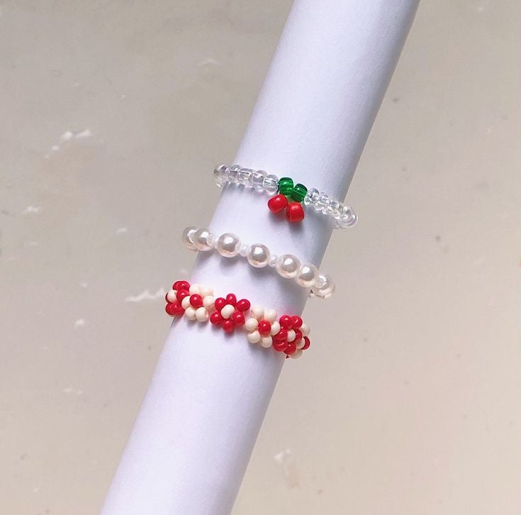 Red theme ring combo❤️🍒