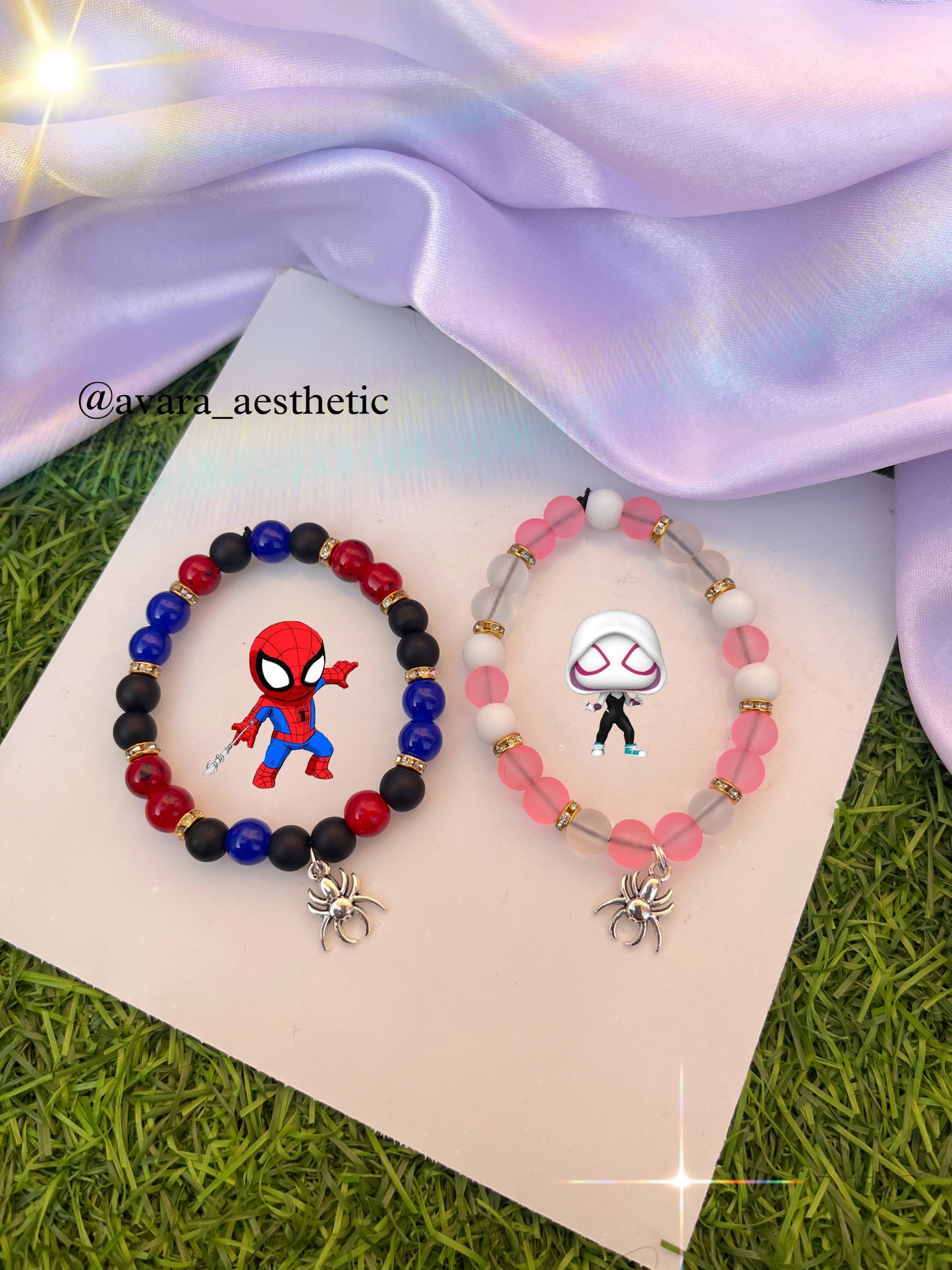 Spiderverse 2.0 bracelets combo (set of two bracelets as shown)🕷️♥️💖