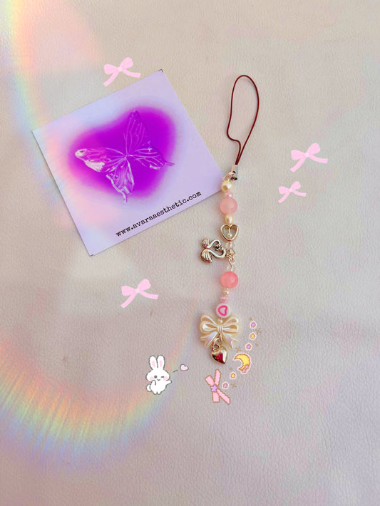 Pink bow theme phonecharm🎀🩷