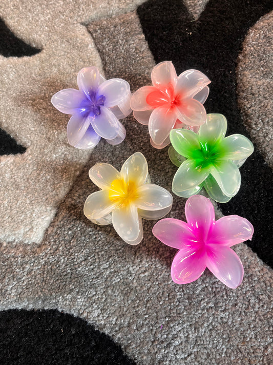 Viral flower claw clips (glossy finish) 🌸