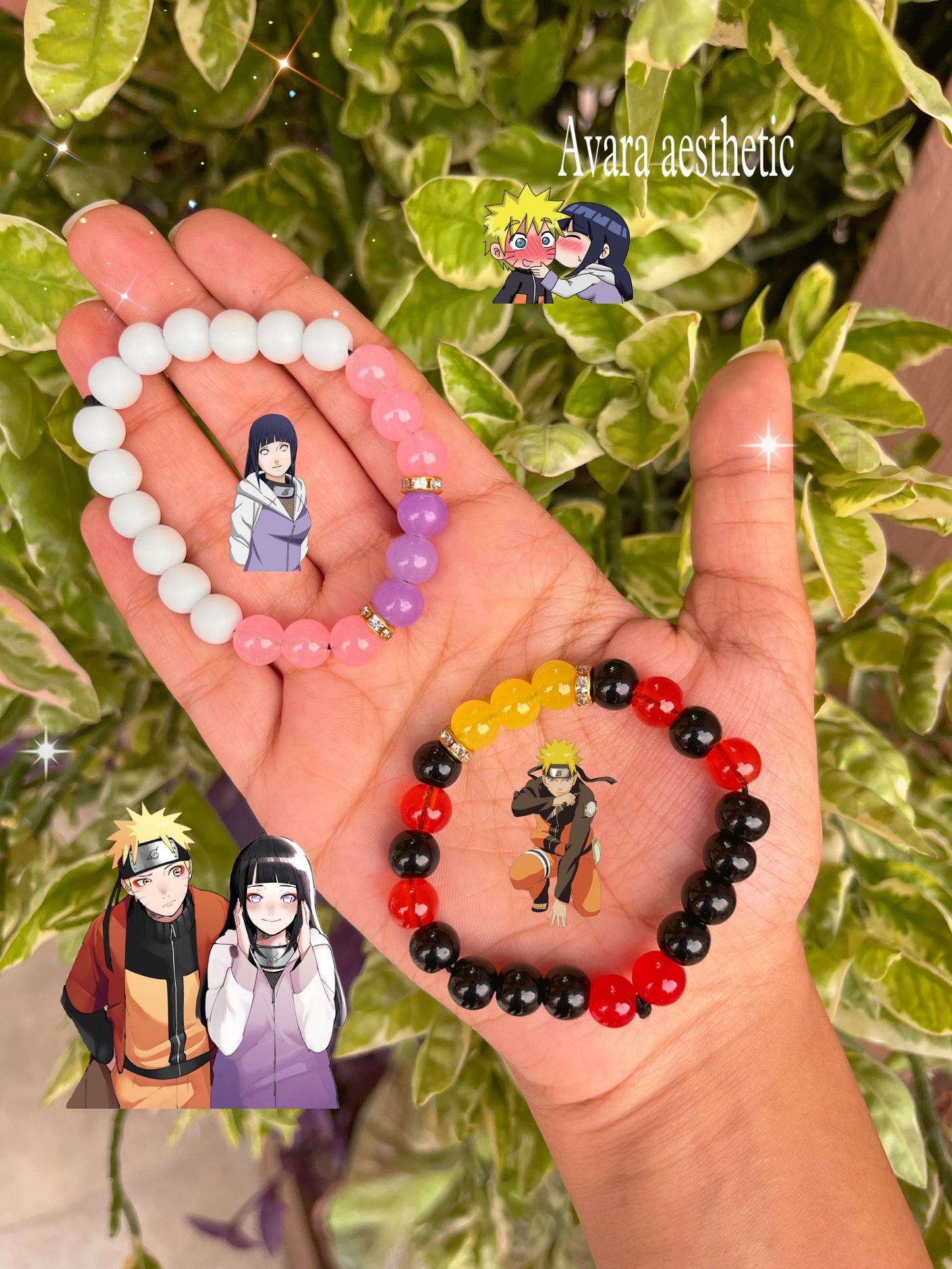 Naruto sakura theme couple bracelets ❤️🩷