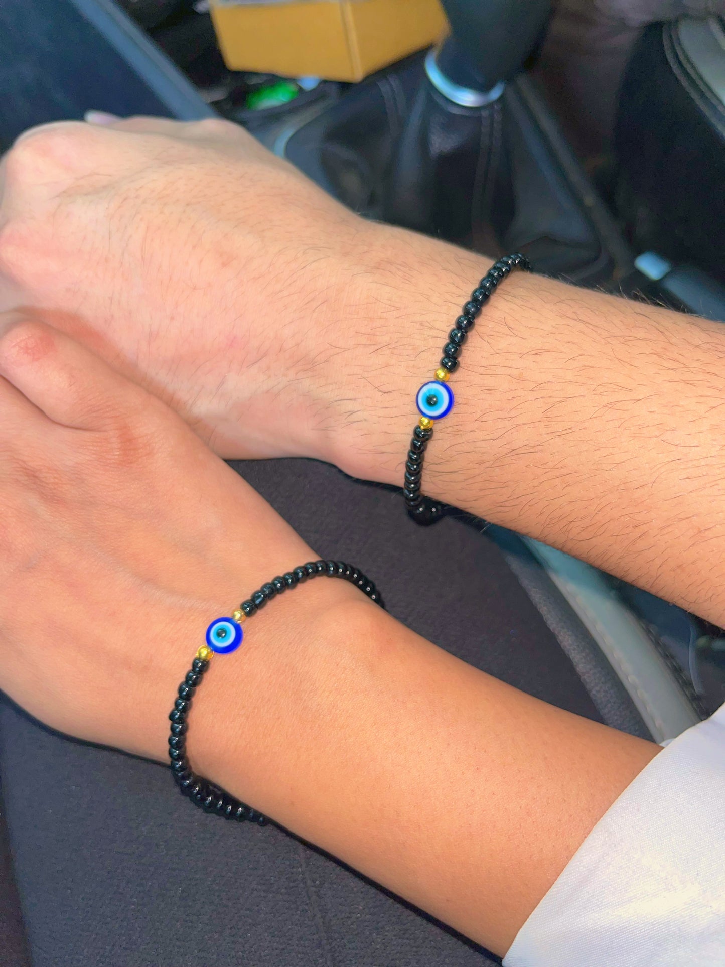 Couple “matching evil eyes bracelets”🧿😍(size is adjustable can be worn by anyone)