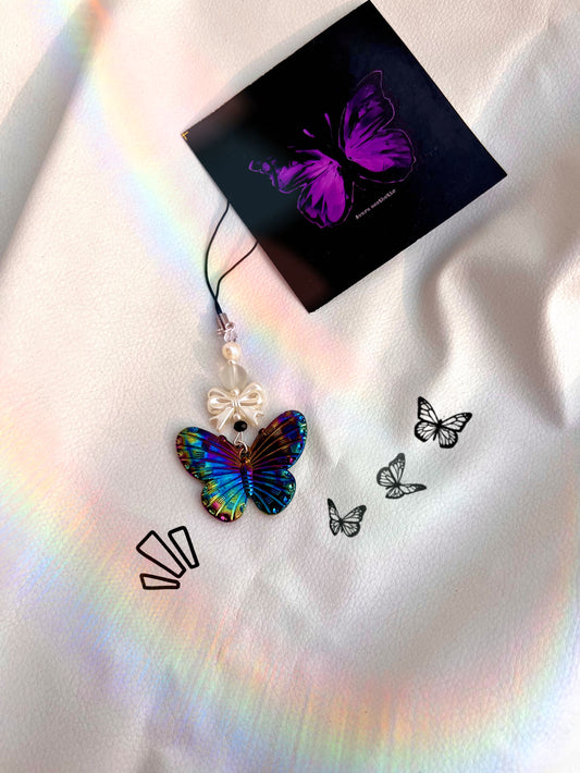 Black butterfly theme phonecharm 🖤🦋🌷