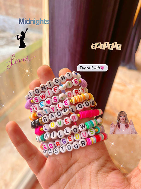 “Taylor swift”bracelets theme💖(available in 9 themes)select below⚡️