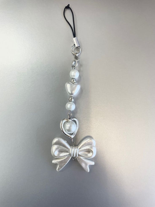 Mini bow pearl phonecharm