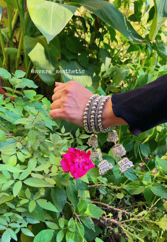 Gehna spiral theme oxidised kada bracelet🌼