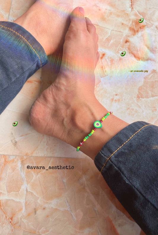 Avacado theme anklet🥑✨